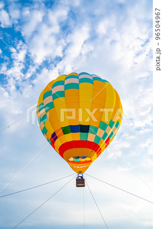 空に浮かぶ熱気球　宮城県 96504967