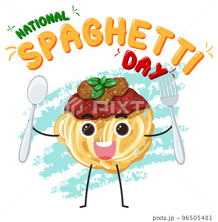 National Spaghetti Day Banner Design 96505481