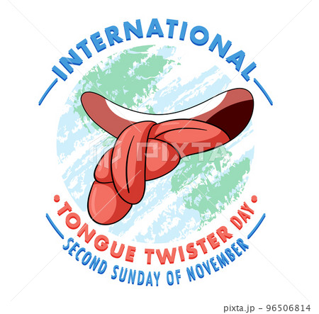 International Tongue Twister Day Banner Design International Tongue Twister Day Banner Design 96506814