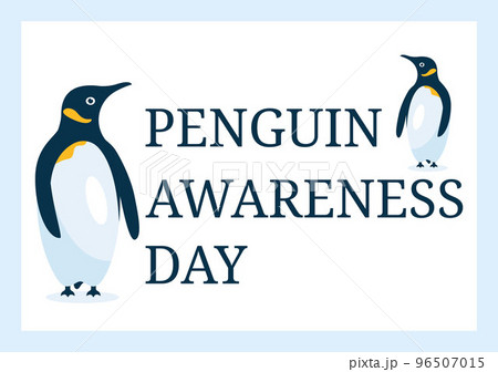 Happy Penguin Awareness Day on January 20th to Maintain the Penguins Population and Natural Habitat in Flat Cartoon Hand Drawn Templates Illustration 96507015