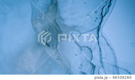 Ink Colours Mix. Fluid Flow Wallpaper. Blue 96508260