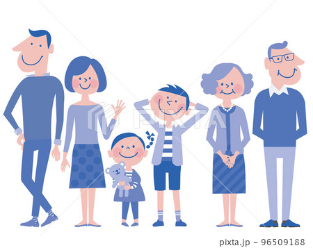 スマートB家族3世代6人(ブルー系）1 96509188