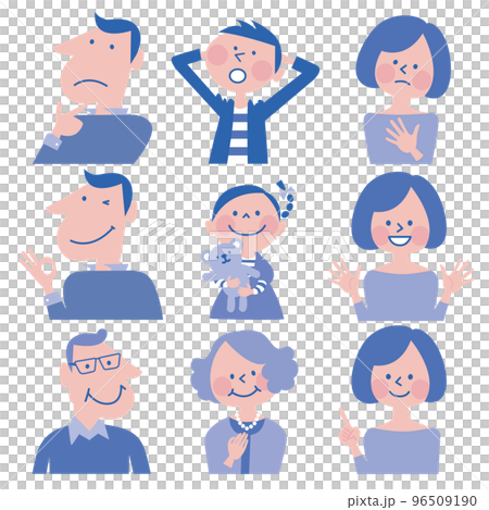 Smart B family 3 generations 6 people (blue) 3 96509190