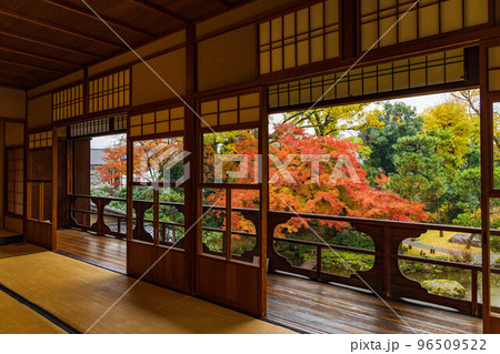 古都京都の秋　雨の旧三井家下鴨別邸　主屋2階座敷 96509522