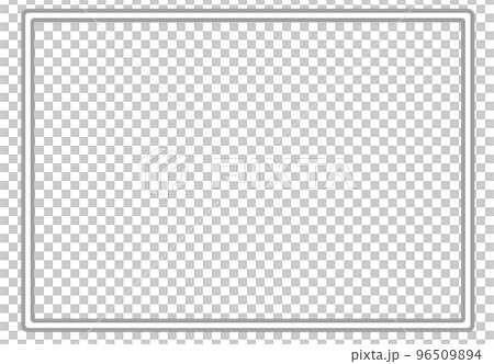 Simple line frame gray - Stock Illustration [96509894] - PIXTA