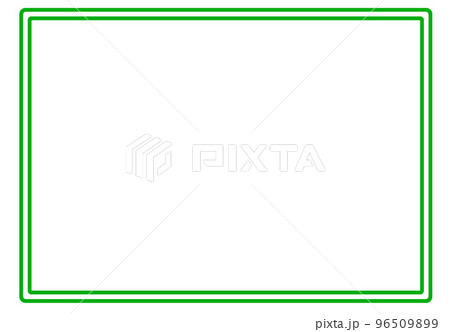 シンプルなラインのフレーム 緑のイラスト素材 [96509899] - PIXTA