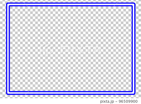 Simple line frame blue - Stock Illustration [96509900] - PIXTA