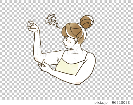 二の腕が気になる肥満女性 96510058