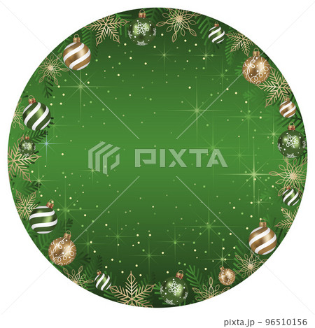 クリスマスボールの文字スペース付き円形背景 クリスマスボールの文字スペース付き円形背景 96510156