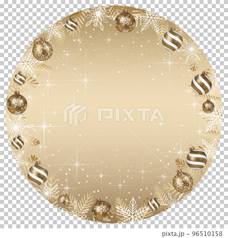 帶聖誕球字母空間的圓形背景 96510158