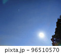 11月の青空と木と太陽の光 96510570