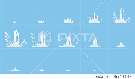 Animation sprite sheet of milk splashes Animation sprite sheet of milk splashes 96511147