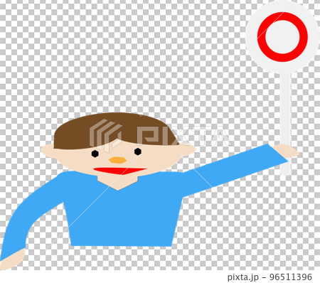 拿著圓棍的男人的插圖 拿著圓棍的男人的插圖 96511396