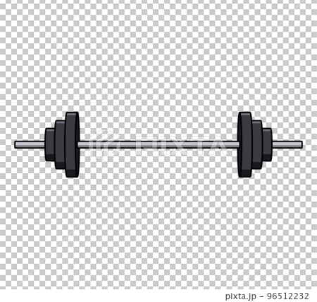 illustration of barbell front view illustration of barbell front view 96512232