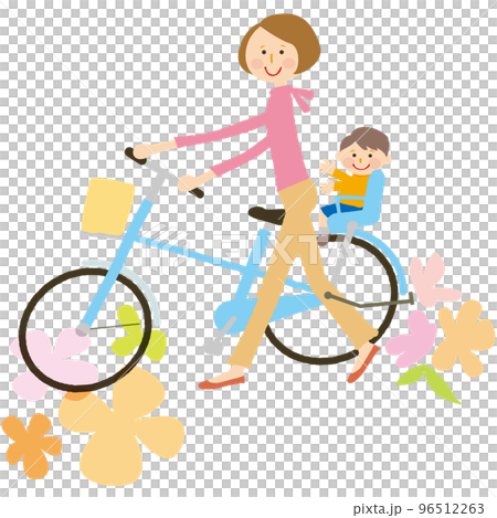 自転車の親子 96512263