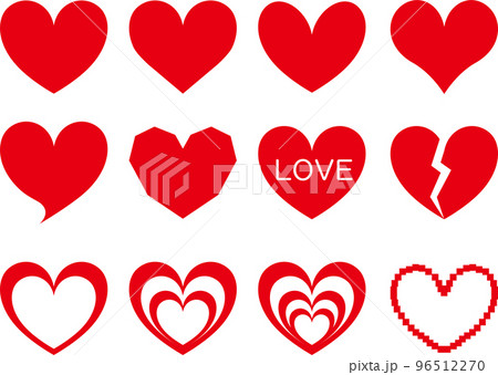 ハート素材12パターン ハート素材12パターン 96512270