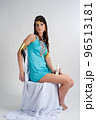 Attractive girl in Ancient Egyptian Cleopatra role 96513181