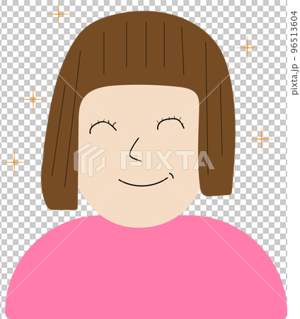 Illustration of a smiling woman Illustration of a smiling woman 96513604