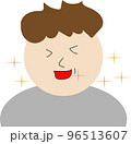 笑顔の男性のイラスト	 96513607