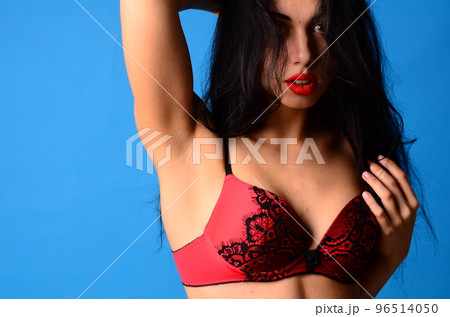 Young beautiful woman in a fashionable linen luxury brunette in the Studio Young beautiful woman in a fashionable linen luxury brunette in the Studio 96514050