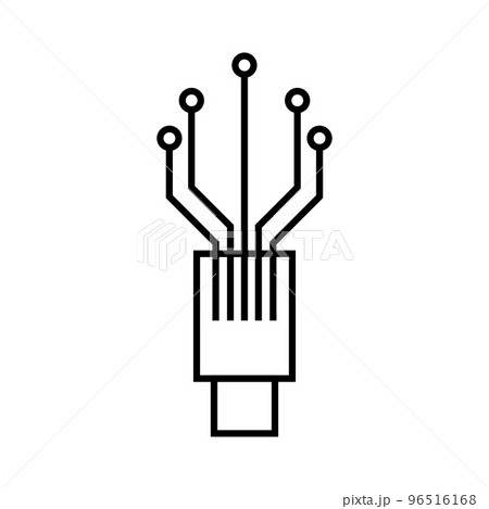 Viber optic cable icon 96516168