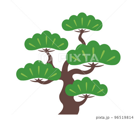 年賀状素材 / シンプルな松の木のベクターイラスト 年賀状素材 / シンプルな松の木のベクターイラスト 96519814