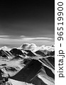 Black and white snow-capped mountains at night 96519900