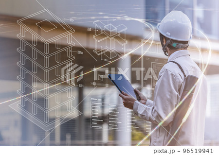 作業着を着た30代の男性 96519941