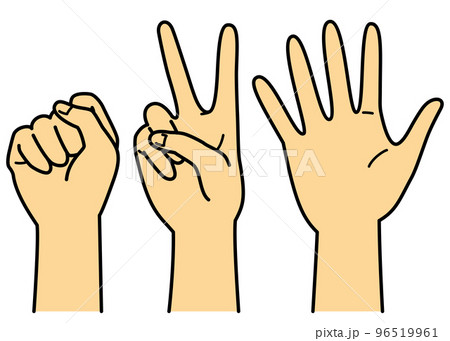 手　ジャンケン　グーチョキパー 96519961