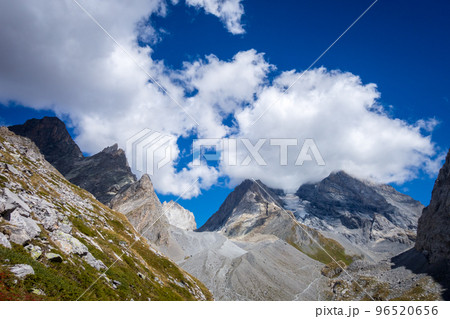 Grande Casse Alpine glacier landscape in French alps 96520656