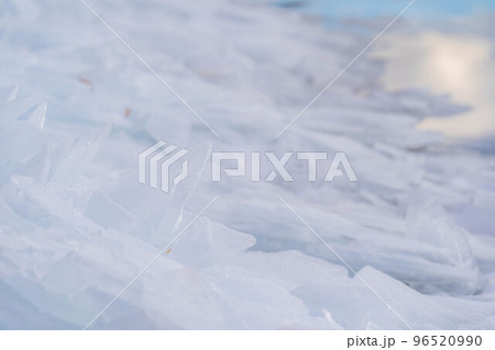 【冬素材】諏訪湖の寄せ氷【長野県】 【冬素材】諏訪湖の寄せ氷【長野県】 96520990