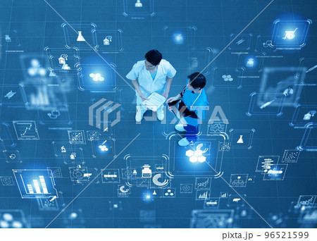 バーチャルなビジネスワールドソリューション 96521599