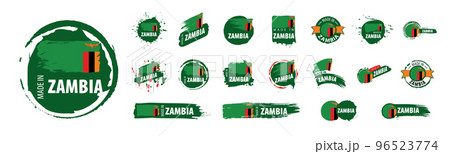 Zambia flag, vector illustration on a white background 96523774
