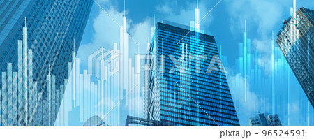 東京オフィス街 株式経済イメージ素材 96524591
