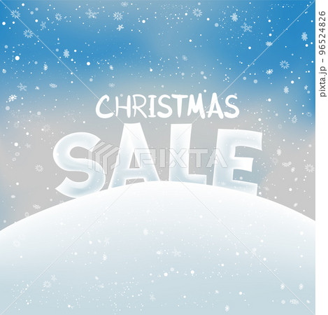 Christmas sale text snowdrift and winter snowfall Christmas sale text snowdrift and winter snowfall 96524826