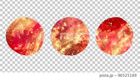 Red and gold gorgeous circular icon New Year's 96525189