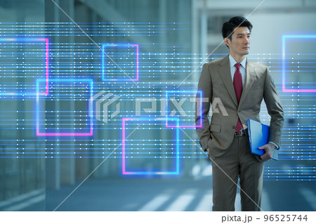 バーチャルなビジネスワールドソリューション 96525744