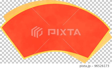 扇形のラベル　赤 96526173