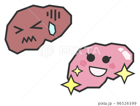 健康な膵臓と病気で不健康な膵臓のイラスト 健康な膵臓と病気で不健康な膵臓のイラスト 96526399