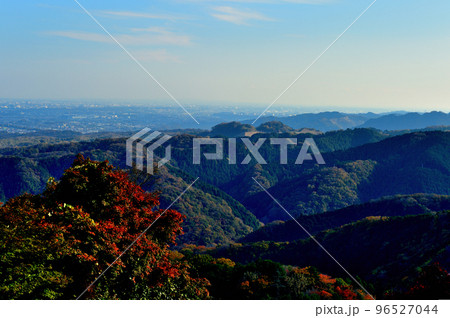 高尾山初秋の紅葉の風景 96527044