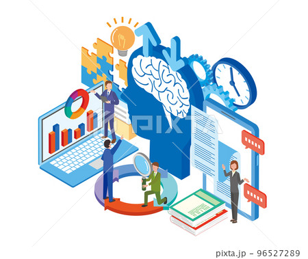 仕事効率化やアイデア出しのイメージイラスト 96527289