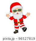 Cartoon santa claus wearing sunglasses 96527819