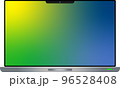グラデーション画面ノートパソコンのイラスト 96528408