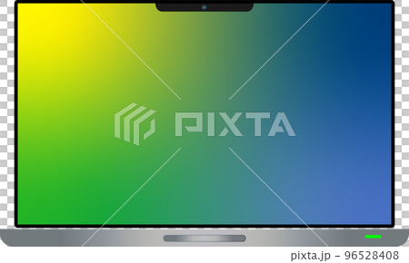Gradient screen laptop illustration 96528408
