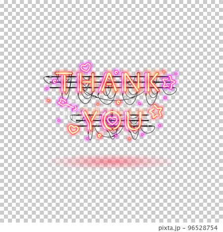 Glowing Neon Thank You Sign 96528754