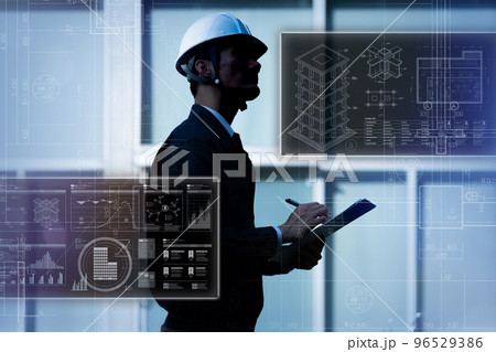 作業着を着た30代の男性 96529386