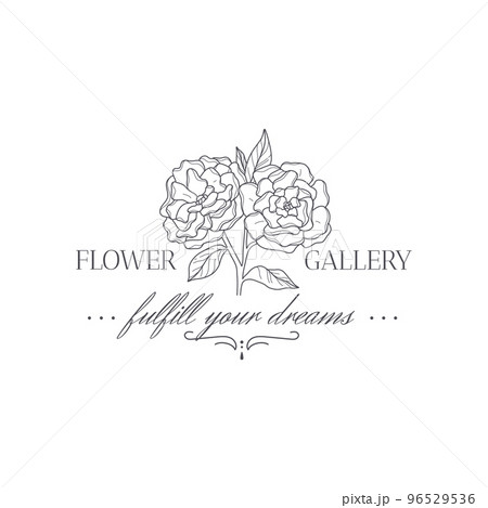 Vector flower logo template illustration. Vector flower logo template illustration. 96529536
