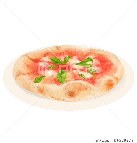手描きのピザイラスト 手描きのピザイラスト 96529875