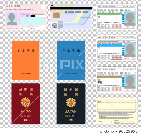 さまざまな個人の証明カード 96529958