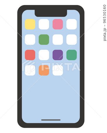 スマートフォンとアプリ（画面・水色） 96530160